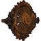 Ekena Millwork Antonio Ceiling Medallion, Hand-Painted Rust, 35 7/8"W x 22 1/2"H x 4 3/8"P CM35X22ANRUS - alternate 2